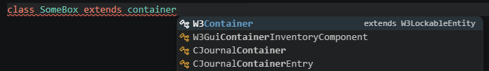 Type completion after