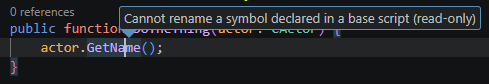 Rename rejected on a read-only base script